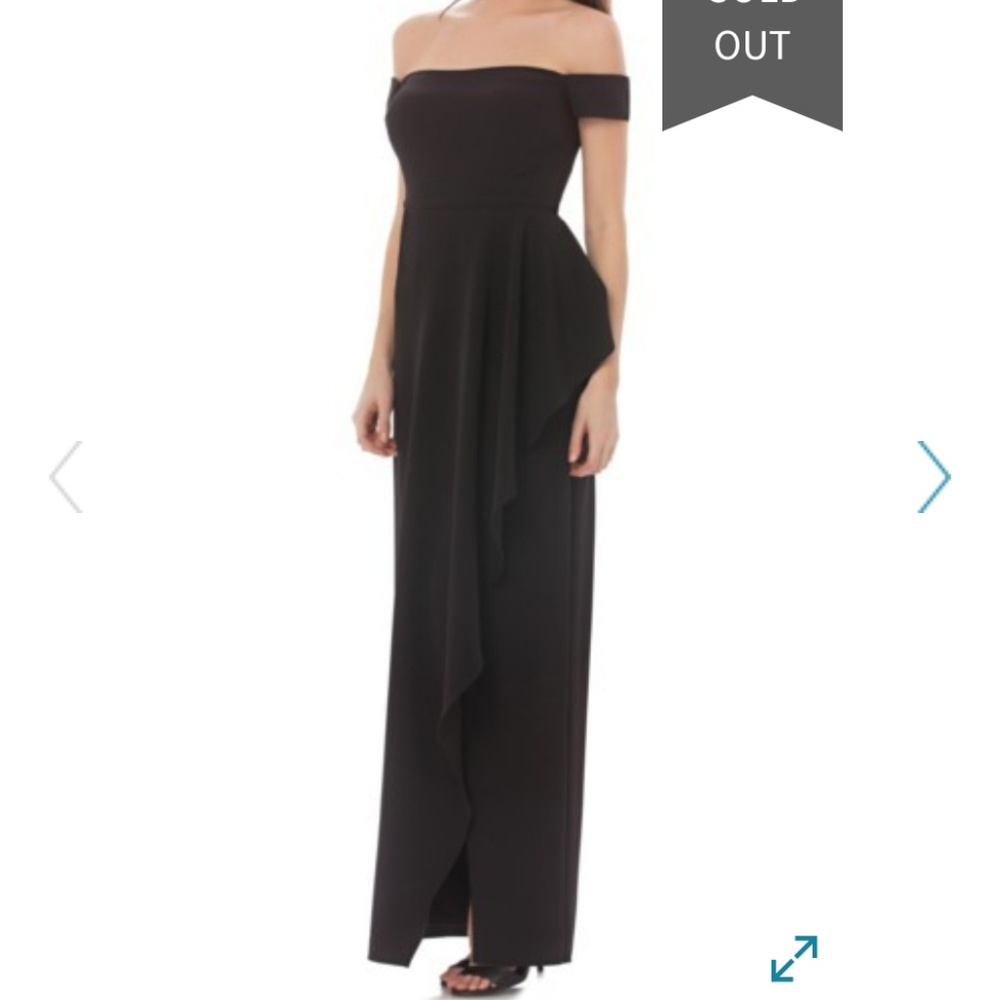 NWT Crepe Cascade Gown
